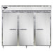 Continental D3REN 85 1/2" Three Section Reach In Refrigerator, (3) Left/right Hinge Solid Doors, Top Compressor, 115v-cityfoodequipment.com