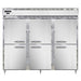 Continental D3RENSSHD 85 1/2" Three Section Reach In Refrigerator, (6) Left/right Hinge Solid Doors, Top Compressor, 115v-cityfoodequipment.com
