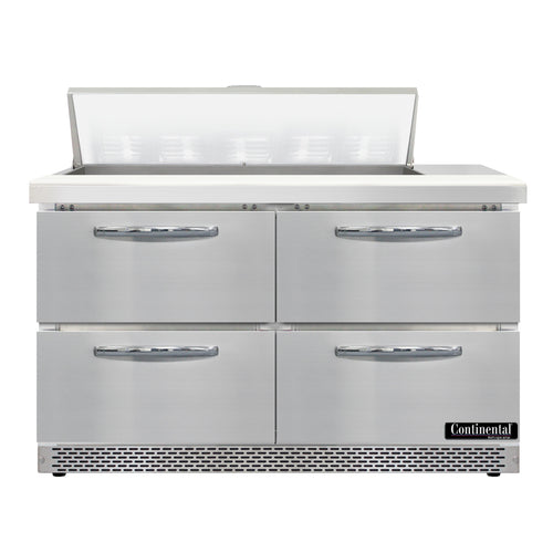Continental D48N10-FB-D 48" Designer Line Sandwich/Salad Prep Table w/ Refrigerated Base, 115v-cityfoodequipment.com