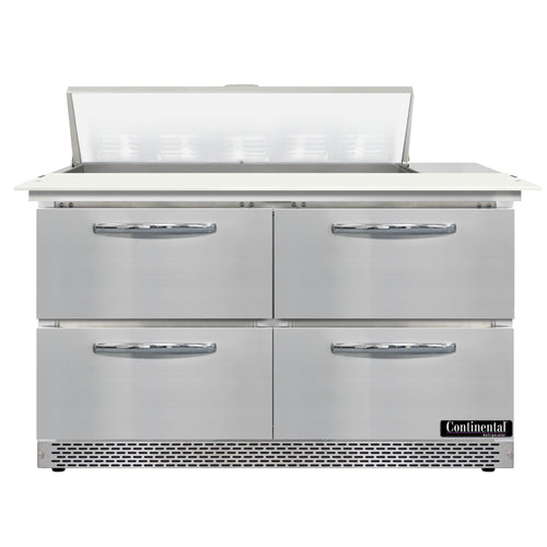 Continental D48N10C-FB-D 48" Designer Line Sandwich/Salad Prep Table w/ Refrigerated Base, 115v-cityfoodequipment.com