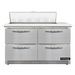 Continental D48N10C-FB-D 48" Designer Line Sandwich/Salad Prep Table w/ Refrigerated Base, 115v-cityfoodequipment.com