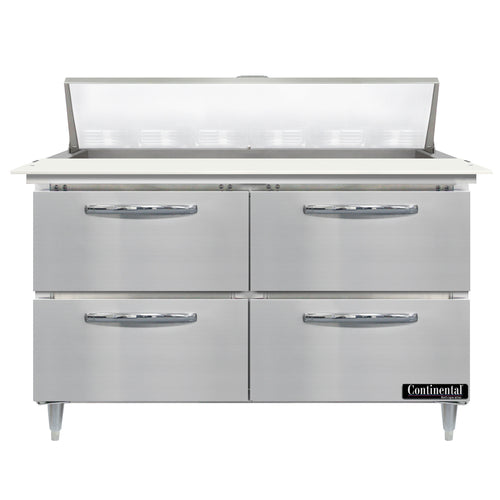 Continental D48N12C-D 48" Designer Line Sandwich/Salad Prep Table w/ Refrigerated Base, 115v-cityfoodequipment.com