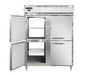 Continental D2RFENPTHD 57" Designer Line Two Section Commercial Combo Refrigerator Freezer - Solid Doors, Dual Temp, 115v-cityfoodequipment.com