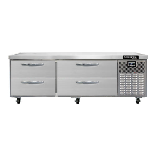Continental D72GN 72" Chef Base w/ (4) Drawers - 115v-cityfoodequipment.com