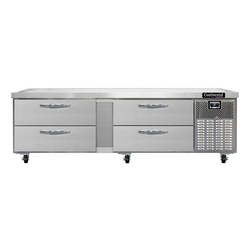Continental D84GN 84" Chef Base w/ (4) Drawers - 115v-cityfoodequipment.com