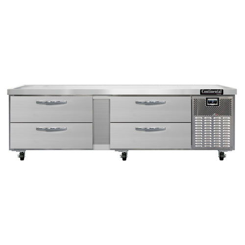 Continental D84GFN 84" Chef Base Freezer w/ (4) Drawers - 115v-cityfoodequipment.com