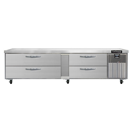 Continental D96GN 96" Chef Base w/ (4) Drawers - 115v-cityfoodequipment.com