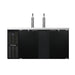 Continental KC69SN 69" Kegerator Beer Dispenser W/ (3) Keg Capacity - (2) Column, Black, 115v-cityfoodequipment.com