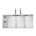Continental KC79SNSS 79" Kegerator Beer Dispenser W/ (3) Keg Capacity - (2) Column, Stainless, 115v-cityfoodequipment.com