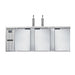Continental KC90SNSS 90" Kegerator Beer Dispenser W/ (4) Keg Capacity - (2) Column, Stainless, 115v-cityfoodequipment.com