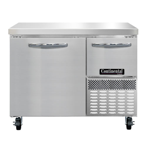 Continental FA43N 43" W Worktop Freezer w/ (2) Sections & (2) Doors, 115v-cityfoodequipment.com