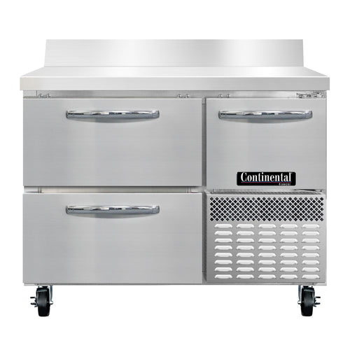Continental FA43NBS-D 43" W Worktop Freezer w/ (2) Sections, (1) Door, (2) Drawers, 115v-cityfoodequipment.com