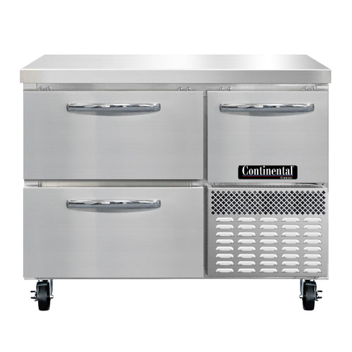 Continental FA43N-D 43" W Worktop Freezer w/ (2) Sections, (1) Door, (2) Drawers, 115v-cityfoodequipment.com
