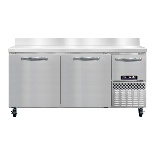 Continental FA68NBS 68" W Worktop Freezer w/ (3) Sections & (3) Doors, 115v-cityfoodequipment.com