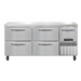 Continental FA68N-D 68" W Worktop Freezer w/ (3) Sections, (1) Door, (4) Drawers, 115v-cityfoodequipment.com