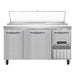 Continental PA60N 60" Pizza Prep Table w/ Refrigerated Base, 115v-cityfoodequipment.com