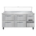Continental PA68N-D 68" Pizza Prep Table w/ Refrigerated Base, 115v-cityfoodequipment.com