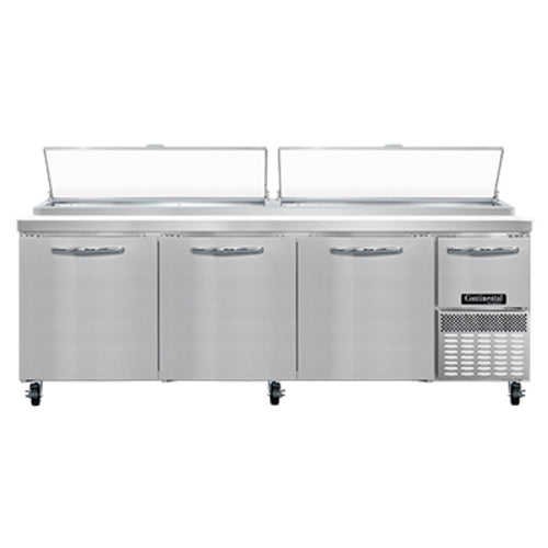 Continental PA93N 93" Pizza Prep Table w/ Refrigerated Base, 115v-cityfoodequipment.com