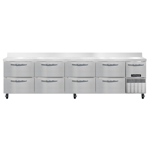 Continental RA118NBS-D 118" Worktop Refrigerator w/ (5) Sections, 115v-cityfoodequipment.com