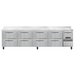 Continental RA118NBS-D 118" Worktop Refrigerator w/ (5) Sections, 115v-cityfoodequipment.com