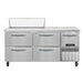 Continental RA68N10-D 68" Sandwich/Salad Prep Table w/ Refrigerated Base, 115v-cityfoodequipment.com