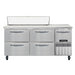 Continental RA68N12-D 68" Sandwich/Salad Prep Table w/ Refrigerated Base, 115v-cityfoodequipment.com