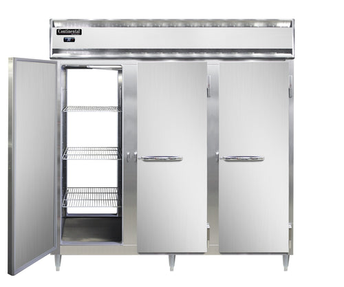 Continental DL3W-SS-PT Full Height Insulated Mobile Heated Cabinet w/ (57) Pan Capacity, 208-230v/1ph-cityfoodequipment.com
