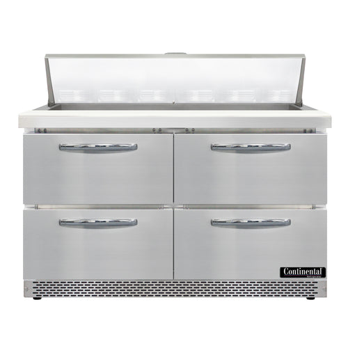 Continental D48N12-FB-D 48" Designer Line Sandwich/Salad Prep Table w/ Refrigerated Base, 115v-cityfoodequipment.com