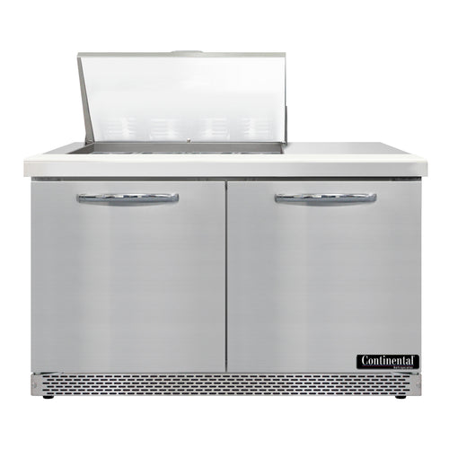 Continental D48N12M-FB 48" Designer Line Sandwich/Salad Prep Table w/ Refrigerated Base, 115v-cityfoodequipment.com