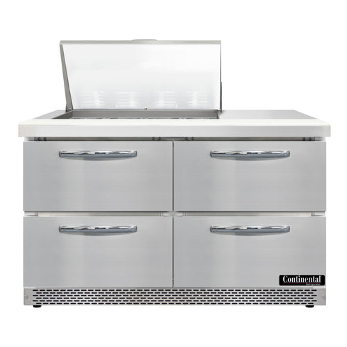 Continental D48N12M-FB-D 48" Designer Line Sandwich/Salad Prep Table w/ Refrigerated Base, 115v-cityfoodequipment.com