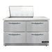 Continental D48N12M-FB-D 48" Designer Line Sandwich/Salad Prep Table w/ Refrigerated Base, 115v-cityfoodequipment.com