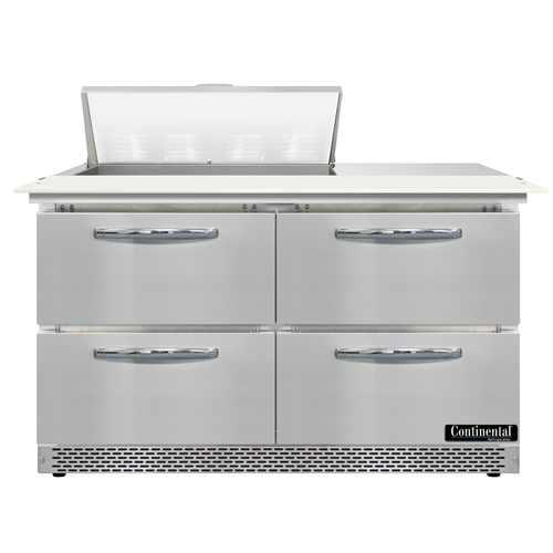 Continental D48N8C-FB-D 48" Designer Line Sandwich/Salad Prep Table w/ Refrigerated Base, 115v-cityfoodequipment.com