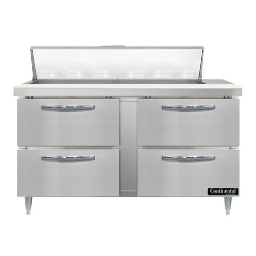 Continental D60N12-D 60" Designer Line Sandwich/Salad Prep Table w/ Refrigerated Base, 115v-cityfoodequipment.com
