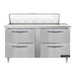 Continental D60N12-D 60" Designer Line Sandwich/Salad Prep Table w/ Refrigerated Base, 115v-cityfoodequipment.com