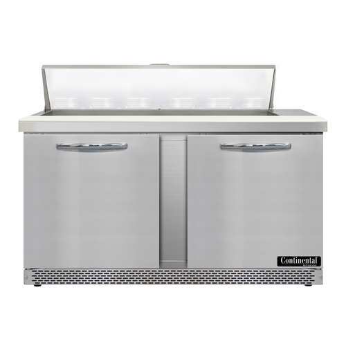 Continental D60N12-FB 60" Designer Line Sandwich/Salad Prep Table w/ Refrigerated Base, 115v-cityfoodequipment.com