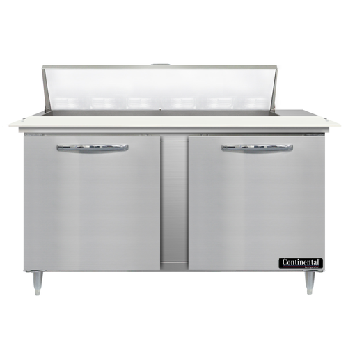 Continental D60N12C 60" Designer Line Sandwich/Salad Prep Table w/ Refrigerated Base, 115v-cityfoodequipment.com