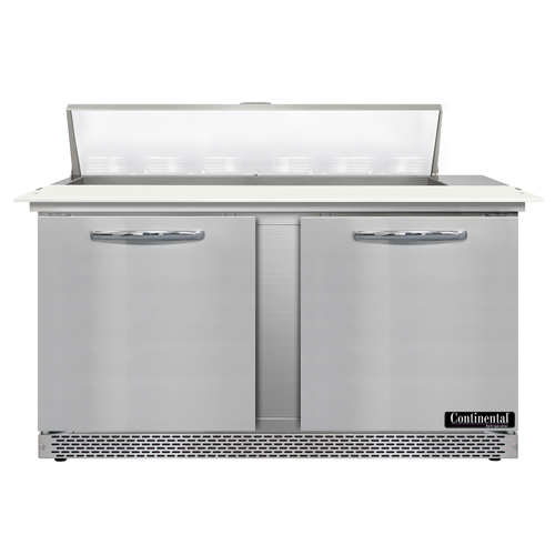 Continental D60N12C-FB 60" Designer Line Sandwich/Salad Prep Table w/ Refrigerated Base, 115v-cityfoodequipment.com