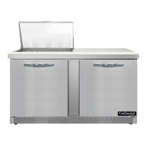 Continental D60N12M-FB 60" Designer Line Sandwich/Salad Prep Table w/ Refrigerated Base, 115v-cityfoodequipment.com