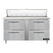 Continental D60N16-D 60" Designer Line Sandwich/Salad Prep Table w/ Refrigerated Base, 115v-cityfoodequipment.com