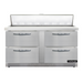 Continental D60N16-FB-D 60" Designer Line Sandwich/Salad Prep Table w/ Refrigerated Base, 115v-cityfoodequipment.com
