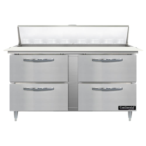 Continental D60N16C-D 60" Designer Line Sandwich/Salad Prep Table w/ Refrigerated Base, 115v-cityfoodequipment.com