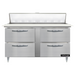 Continental D60N16C-D 60" Designer Line Sandwich/Salad Prep Table w/ Refrigerated Base, 115v-cityfoodequipment.com