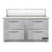 Continental D60N16C-FB-D 60" Designer Line Sandwich/Salad Prep Table w/ Refrigerated Base, 115v-cityfoodequipment.com