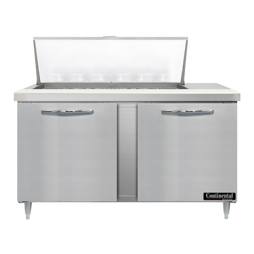 Continental D60N18M 60" Designer Line Sandwich/Salad Prep Table w/ Refrigerated Base, 115v-cityfoodequipment.com