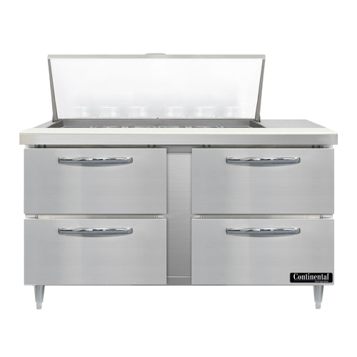 Continental D60N18M-D 60" Designer Line Sandwich/Salad Prep Table w/ Refrigerated Base, 115v-cityfoodequipment.com