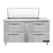Continental D60N18M-D 60" Designer Line Sandwich/Salad Prep Table w/ Refrigerated Base, 115v-cityfoodequipment.com