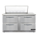 Continental D60N18M-FB-D 60" Designer Line Sandwich/Salad Prep Table w/ Refrigerated Base, 115v-cityfoodequipment.com