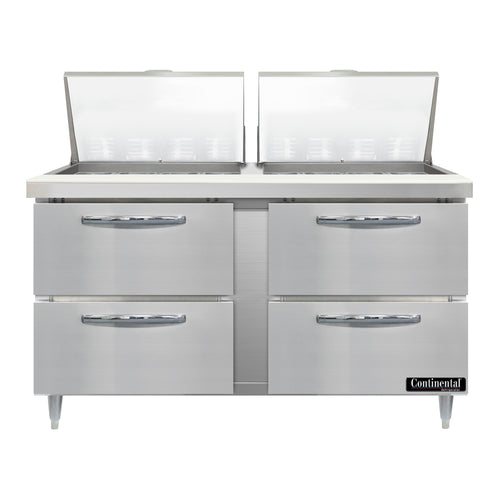 Continental D60N24M-D 60" Designer Line Sandwich/Salad Prep Table w/ Refrigerated Base, 115v-cityfoodequipment.com