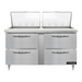 Continental D60N24M-D 60" Designer Line Sandwich/Salad Prep Table w/ Refrigerated Base, 115v-cityfoodequipment.com