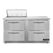 Continental D60N8-FB-D 60" Designer Line Sandwich/Salad Prep Table w/ Refrigerated Base, 115v-cityfoodequipment.com